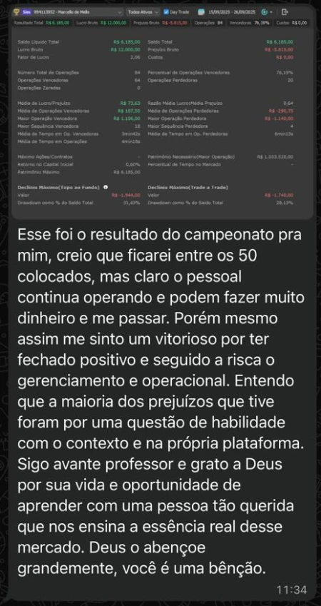 MARCELO DEPOIMENTO CLASSIFICAÇÃO CAMPEONATO